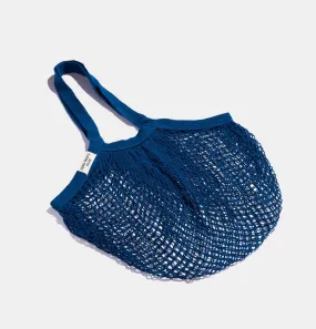 Zero Waste Club Organic Cotton Mesh Shopping Grocery Bag in Deep Sea Blue